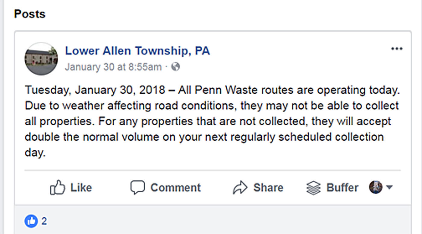 Lower Allen Township Facebook